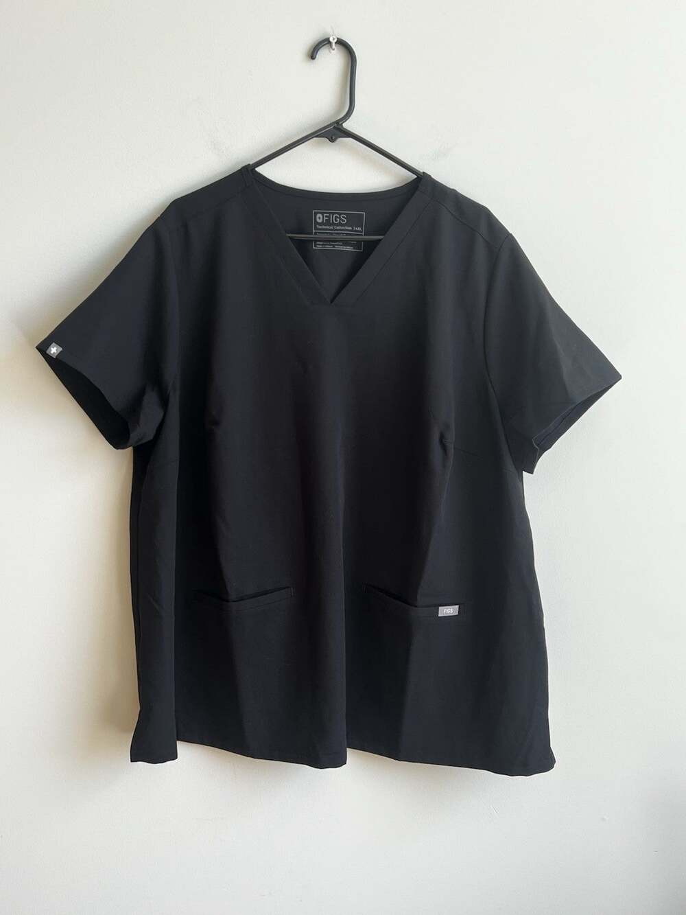 FIGS Scrub Top Womens 4XL Black Catarina One Pocket Medical Nurse Casual NWT
